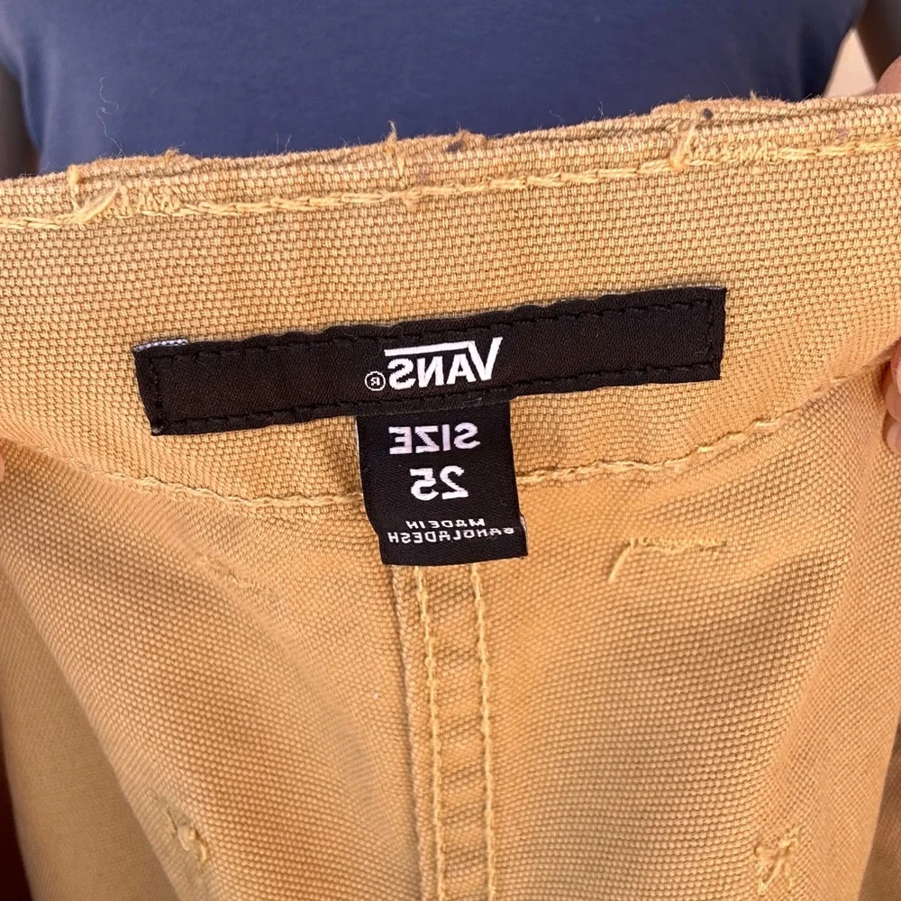 Vans Women's Wide Leg Cargo Pants in Tan - Picture 11 of 11